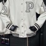 2025年2月9日新商品入荷prada カレッジカラーリブのベースボールジャケットcan 工場