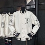 2025年2月9日新商品入荷prada カレッジカラーリブのベースボールジャケットcan 工場