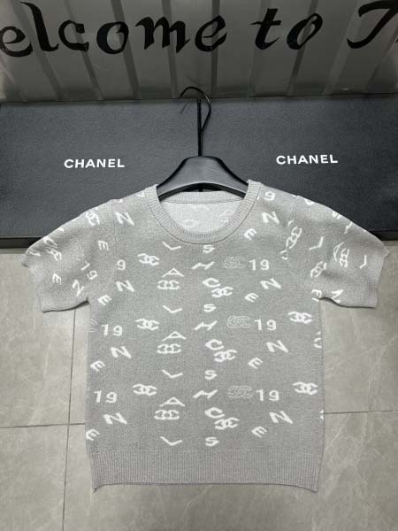 2025年3月23日入荷春夏新作Chanel ニット半袖 Tシャツ  can工場