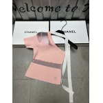 2025年3月23日入荷春夏新作Chanel斜め肩 ニット半袖 Tシャツ  can工場