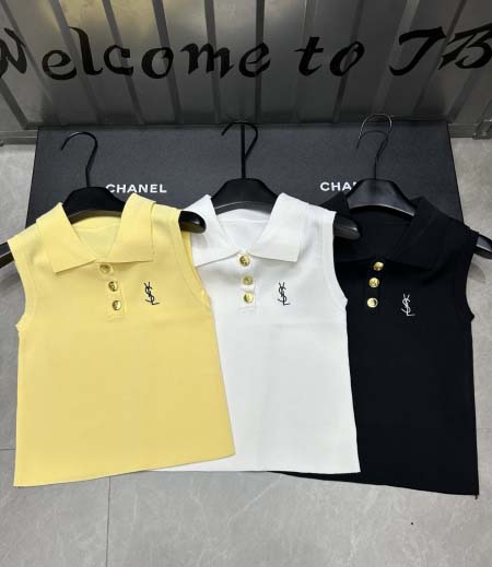 2025年3月23日入荷春夏新作ysl袖なし ニット tシャ...