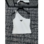 2025年3月23日入荷春夏新作Prada斜め肩 ニット半袖 Tシャツ  can工場