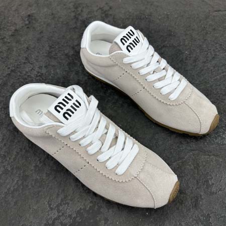2025年4月23日入荷新品Miumiu女性用原版復刻 ブランド靴本革製ギフト/誕生日/CT工場