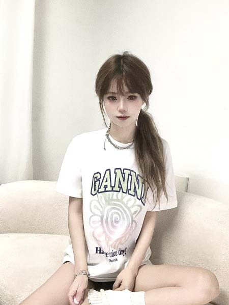 2025年5月1日入荷新作GANNI半袖 Tシャツ誕生日プレゼントの服/男女兼用/カップル服人気/R&B