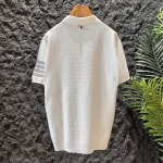 2025年4月21日入荷新作Thom Browne半袖ポロシャツ★誕生日プレゼント/結婚祝い/内祝い/贈り物/YI+YI工場M-3XL