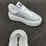 2025年4月22日入荷新品MiuMiu女性用原版復刻 ブランド靴本革製ギフト/誕生日/CT工場35-43