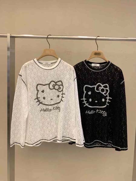2025年4月29日入荷春夏新作Kitty長袖Tシャツ ca...