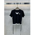 2025年4月30日入荷春夏新作Chanelニット半袖Tシャツ can工場