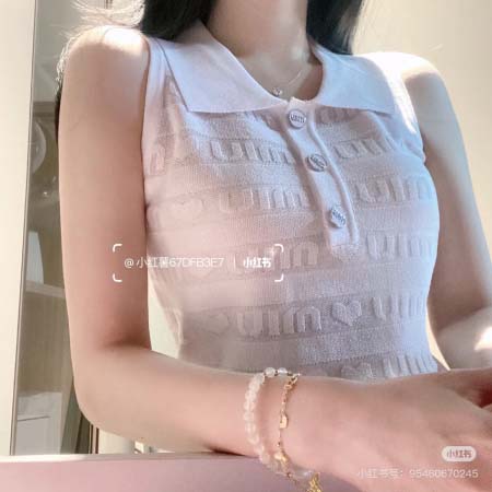 2025年4月30日入荷春夏新作miumiuニット タンクト...