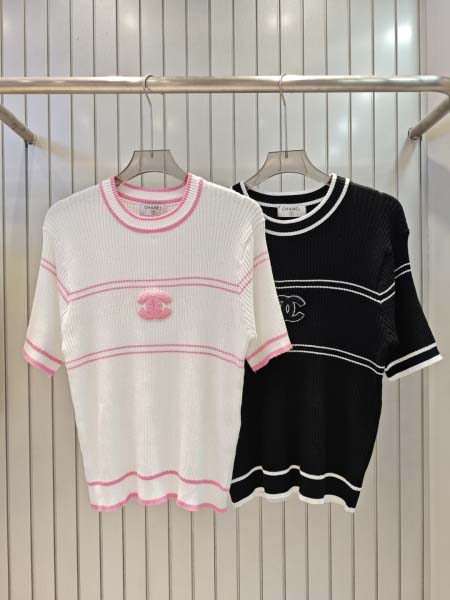 2025年6月9日入荷春夏新作Chanelニット半袖ファッシ...