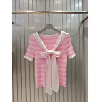2025年6月9日入荷春夏新作Miumiuニット半袖ファッション/誕生日プレゼント/贈り物 can工場