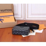 2025年6月26日入荷Louis Vuitton バッグ Alpha Wearable Damier Graphite :N60418:18.5CMx11CMx6.5CM 高品質人気の新作/誕生日プレゼント/SQ工場