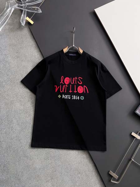 2025年9月3日入荷 新作Louis Vuitton半袖 tシャツ高級なプレゼント/誕生日プレゼント/高品質/メンツ/記念品/ wenzhou工場